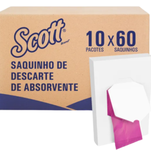 NITS CLEAN ACESSÓRIOS - SAQUINHODESCARTE DE ABSORVENTE - 1 CAIXA COM 10 PACOTES COM 60 UNIDADES - 30220331 - 3122