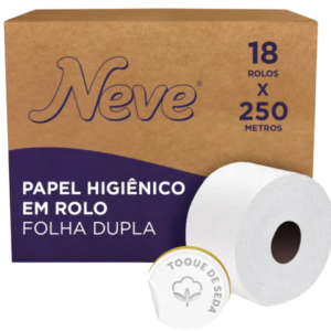NITS CLEAN PAPEL HIGIÊNICO - NEVE PAPEL HIGIÊNICO ROLO - 18 ROLOS COM 250M - 30227926 - 3392