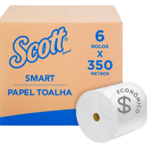 PAPEL TOALHA ROLO - NITS CLEAN - SCOTT SMART PAPEL TOALHA ROLO - 6 ROLOS DE 350M -30223125 - 3143