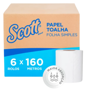 TOALHA INTERFOLHADA NITS CLEAN - SCOTT ESSENTIAL PAPEL TOALHA ROLO - 6 ROLOS 160 M - 30227970 - 3399