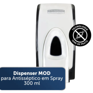 DISPENSER PARA ANTISSÉPTICO EM SPRAY 300ML - 19,8CM X 9,5CM X 12,4CM - 30217697 - 2490
