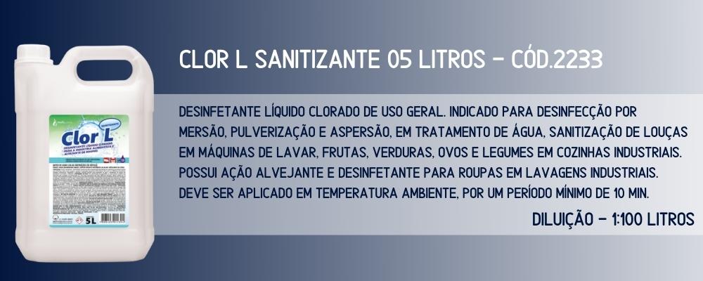 CLOR L SANITIZANTE 05 LITROS - cód.2233